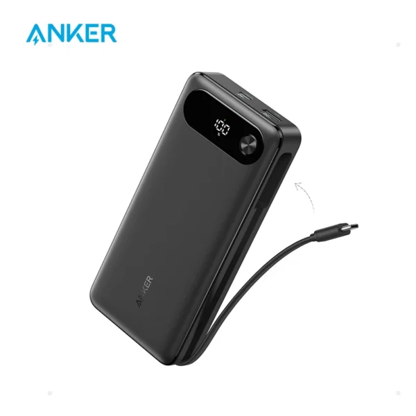 باور بانك أنكر 20000mAh بكابل USB-C مدمج – Anker Huge Power 20,000mAh with Built-in USB-C Cable