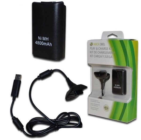 بطارية وكابل شحن XBOX 360 Play & Charge Kit