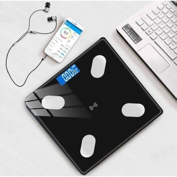 ⁦ميزان ذكي رقمي للجسم مع بلوتوث وتطبيق للهاتف – تتبع شامل للياقتك⁩ - الصورة ⁦4⁩